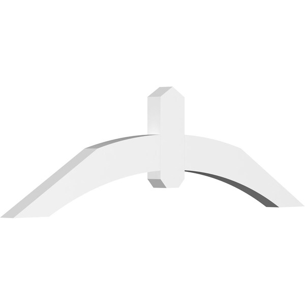 Ekena Millwork Archdale Architectural Grade PVC Gable Bracket, 48"W x 14"H x 2"D x 4"F, 7/12 Pitch GBP048X14X0204ARC00 - main